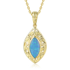 Everyday Pendant - Blue Opal - 0002
