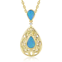 Everyday Pendant - Blue Opal - 0003
