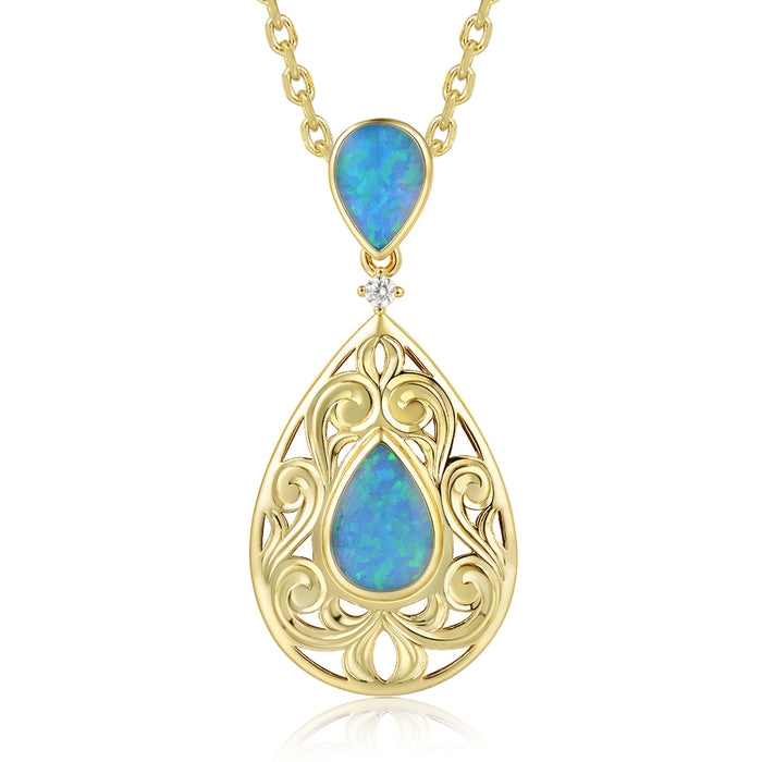 Everyday Pendant - Blue Opal - 0003