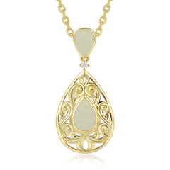 Everyday Pendant - White Opal - 0003