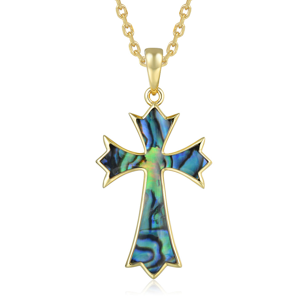 Cross Pendant - Abalone - 0008