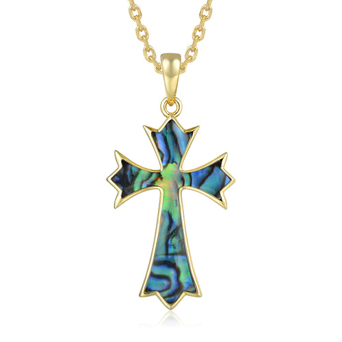 Cross Pendant - Abalone - 0008