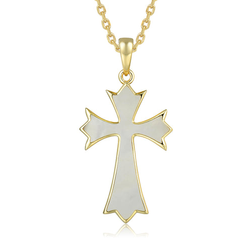 Cross Pendant - White MOP - 0008