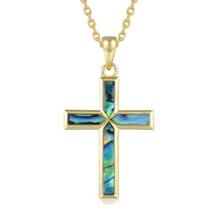 Cross Pendant - Abalone - 0010