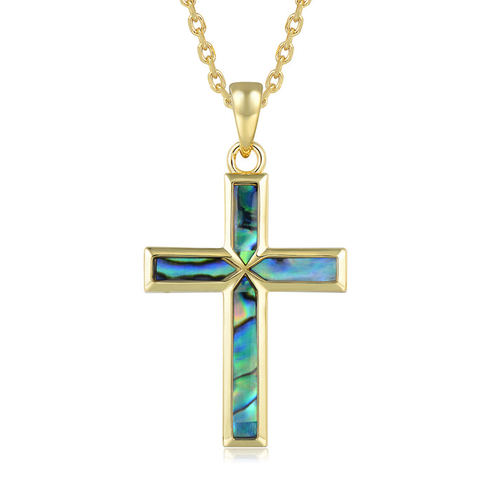 Cross Pendant - Abalone - 0010