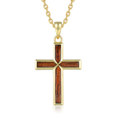 Cross Pendant - Wood - 0010