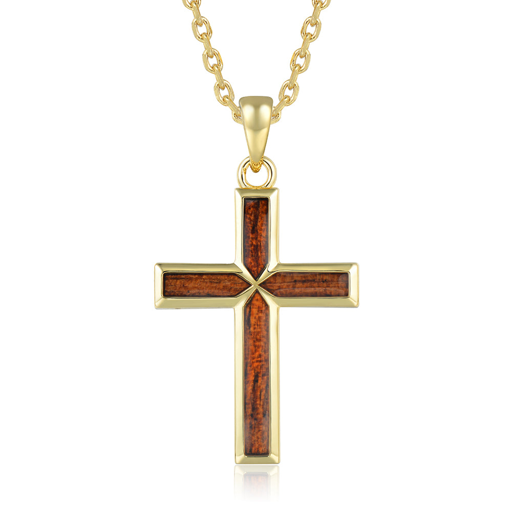 Cross Pendant - Wood - 0010