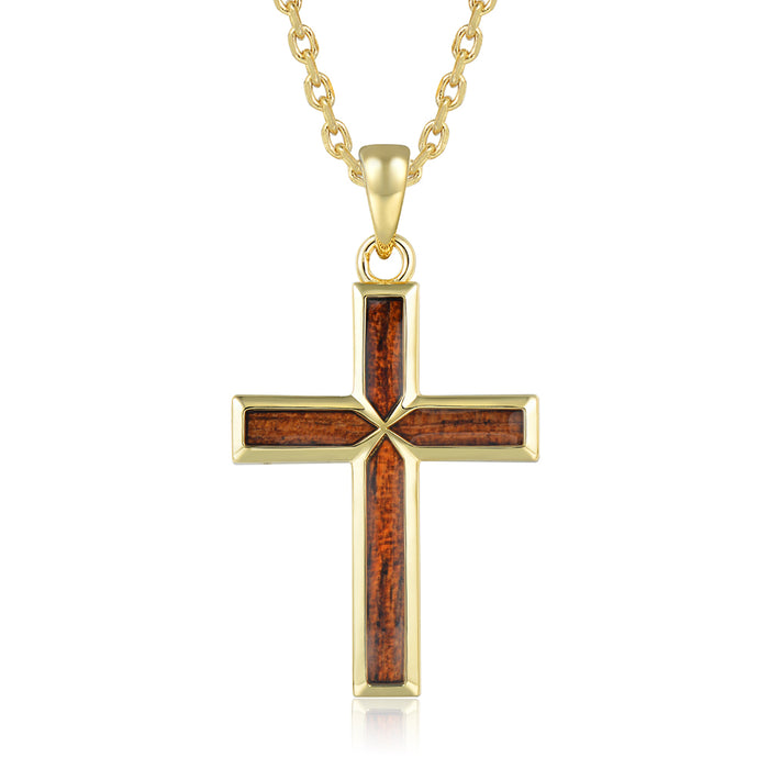 Cross Pendant - Wood - 0010