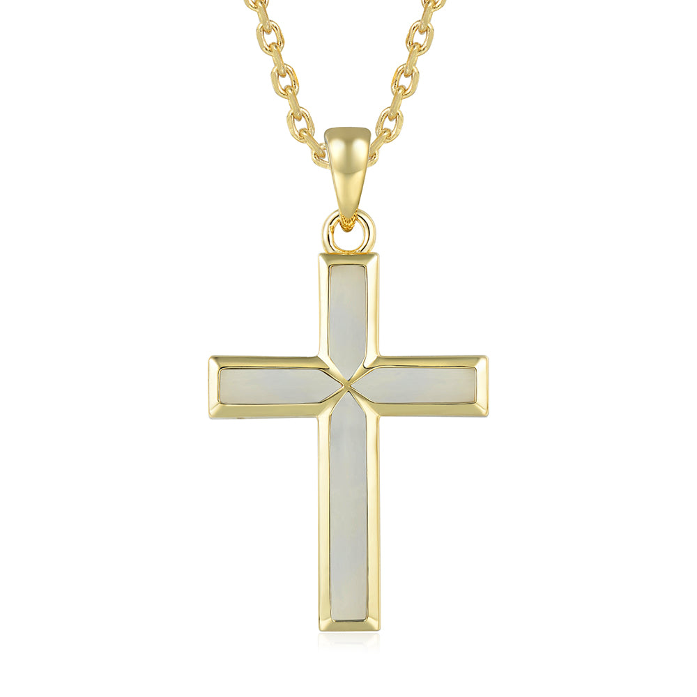 Cross Pendant - White MOP - 0010