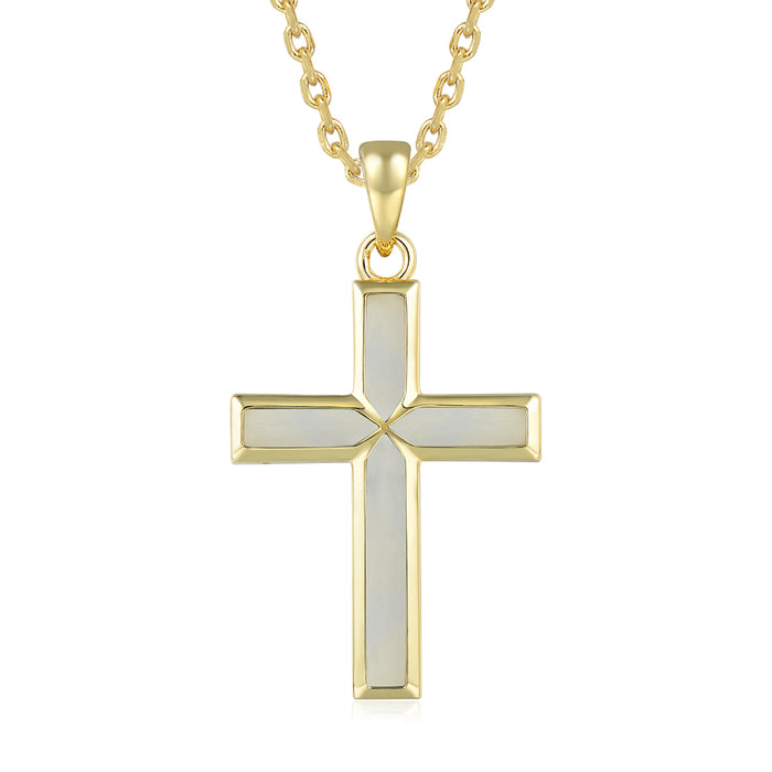 Cross Pendant - White MOP - 0010