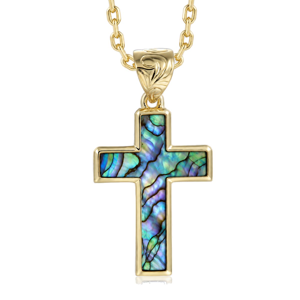 Cross Pendant - Abalone - 0031