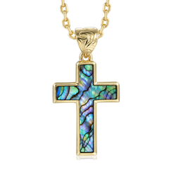 Cross Pendant - Abalone - 0031