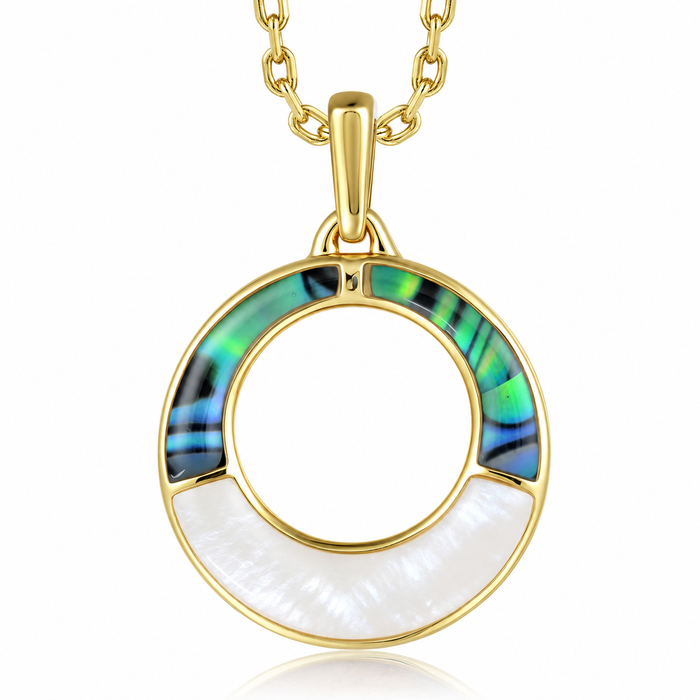 Everyday Pendant - Abalone + White MOP - 0037