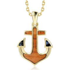 Ocean Pendant - Abalone + Wood - 0043
