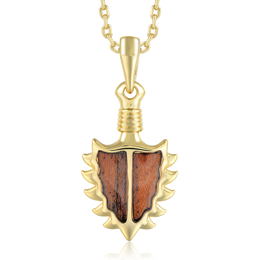 Island Icon Pendant - Wood - 0046