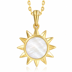 Statement Pendant - White MOP - 0053