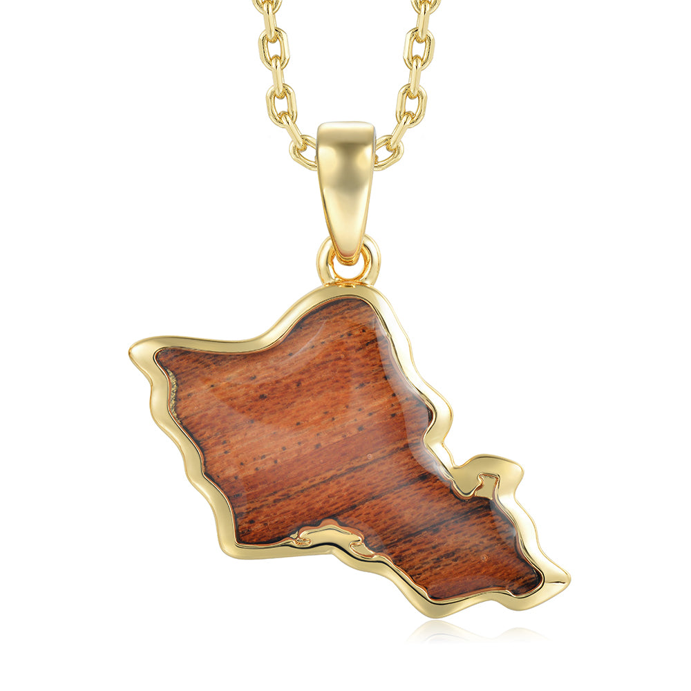 Island Icon Pendant - Wood - 0058