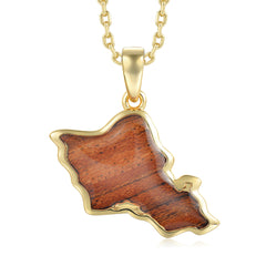 Island Icon Pendant - Wood - 0058