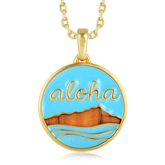 Island Icon Pendant - Wood - 0063