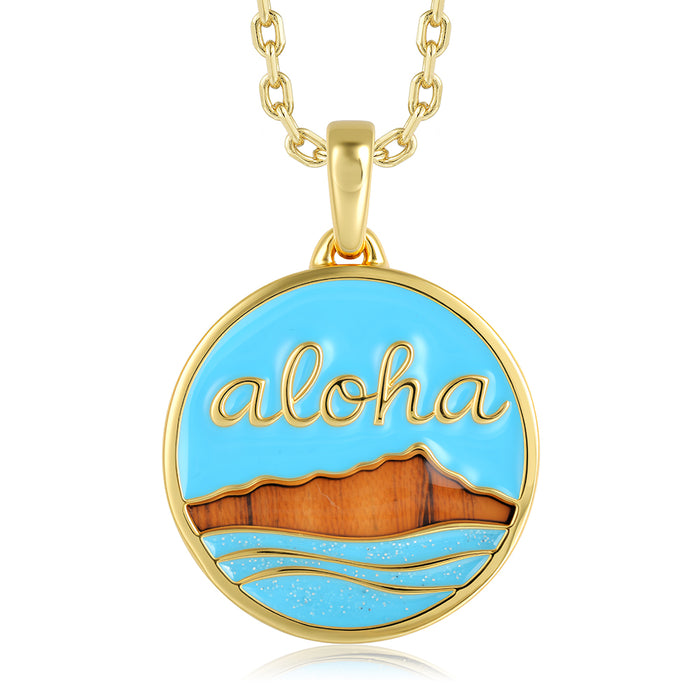 Island Icon Pendant - Wood - 0063