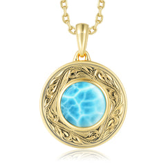Island Icon Pendant - Larimar - 0089