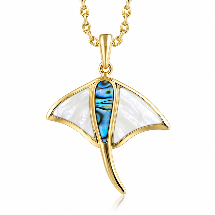 Ocean Pendant - Abalone + White MOP - 0093