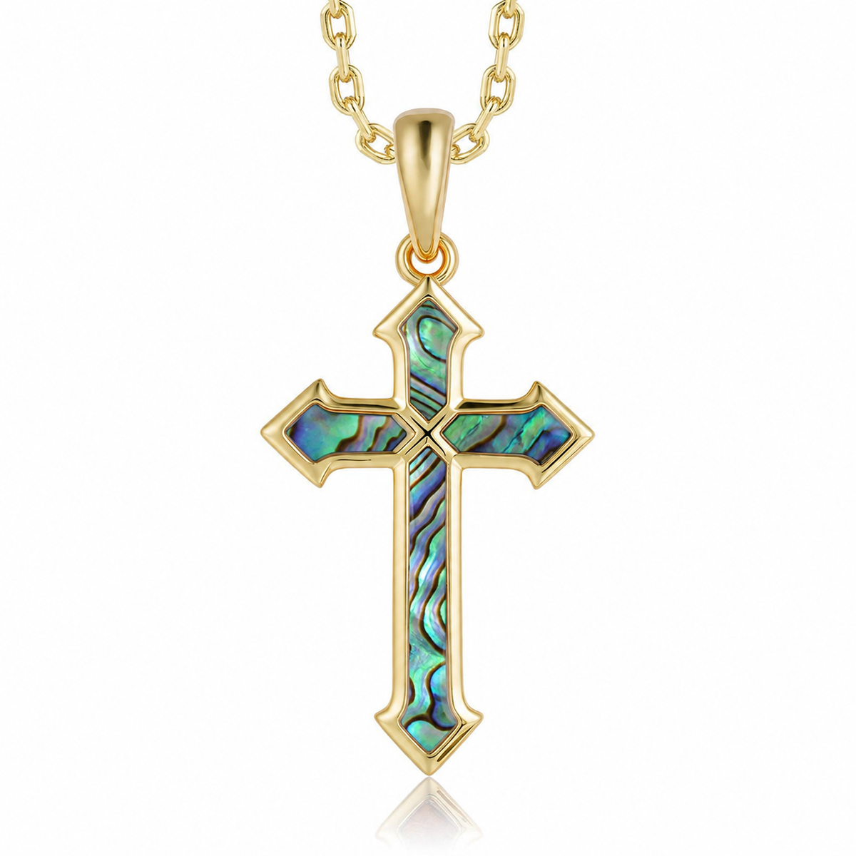 Cross Pendant - Abalone - 0106