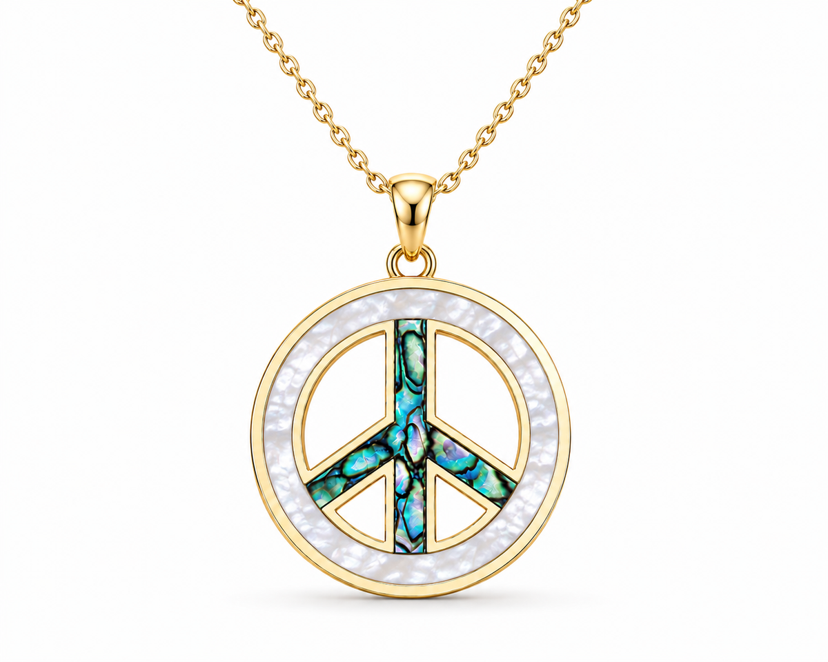 Statement Pendant - Abalone + White MOP - 0109
