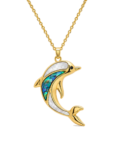 Ocean Pendant - Abalone + White MOP - 0117