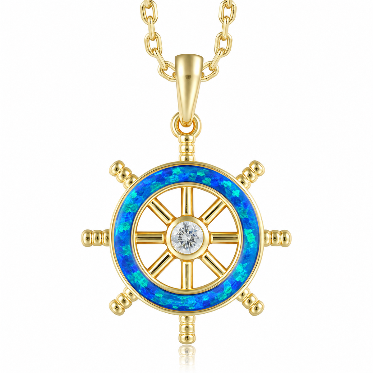 Ocean Pendant - Blue Opal - 0118