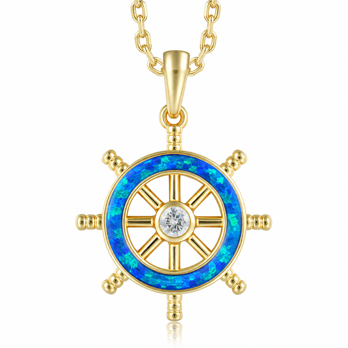 Ocean Pendant - Blue Opal - 0118