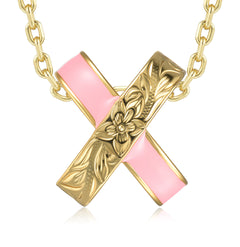 Island Icon Pendant - Pink Enamel - 0125